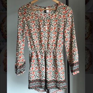 H&M floral long-sleeved romper